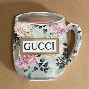 Glossy finish wooden display.